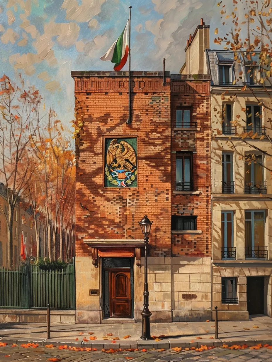 Sección Consular de la Embajada de México en París para visa de residencia en México para franceses